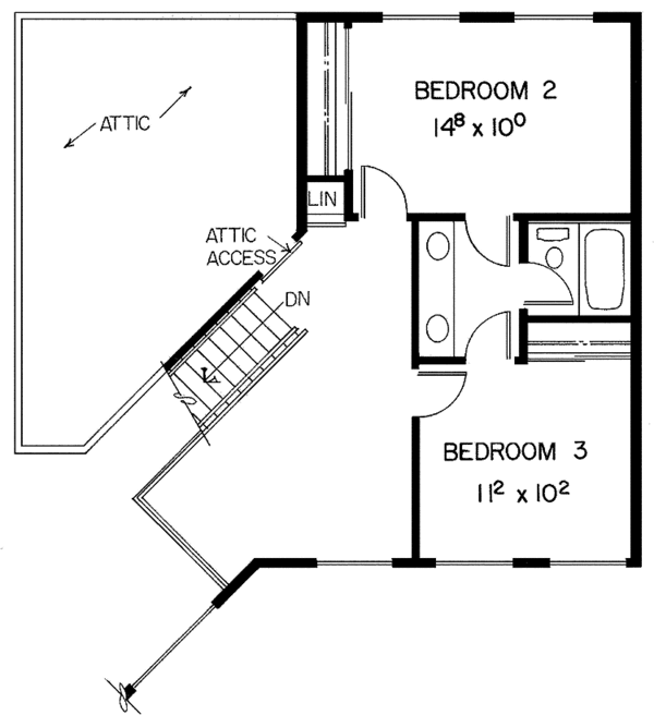 House Plan Design - Contemporary Floor Plan - Upper Floor Plan #60-792