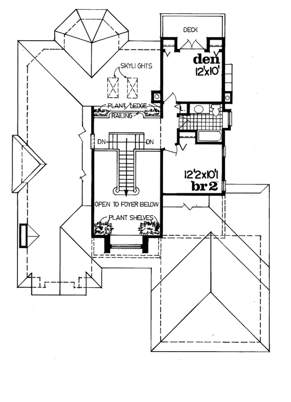 Home Plan - Contemporary Floor Plan - Upper Floor Plan #47-743