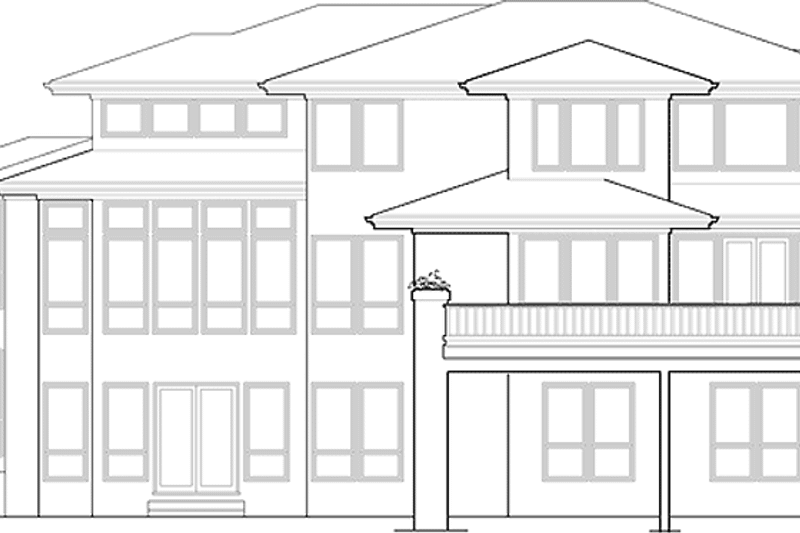 Home Plan - Exterior - Rear Elevation for Prairie House Plan #48-747 - 4 bed, 3.5 bath