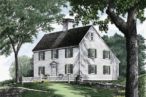 Colonial Exterior - Front Elevation Plan #137-207