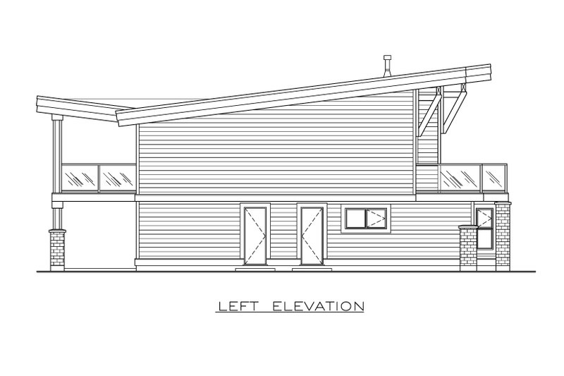 House Design - Exterior - Other Elevation 1 for Beach House Plan #1100-27 - 3 bed, 3 bath
