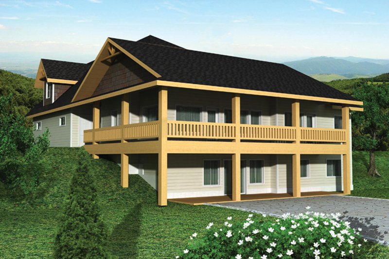 Dream House Plan - Exterior - Rear Elevation 4 for Craftsman House Plan #117-859 - 4 bed, 3 bath
