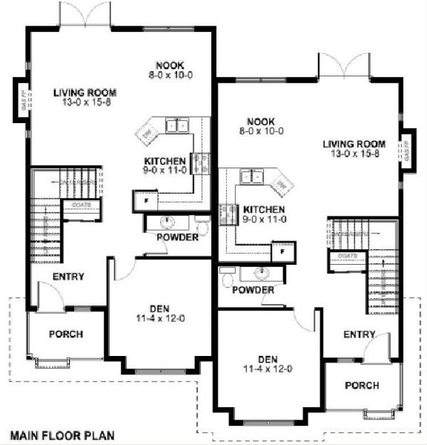 Architectural House Design - Victorian Floor Plan - Main Floor Plan #126-168