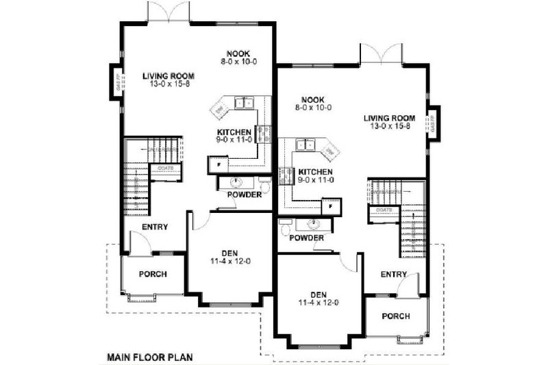Home Plan - Floor Plan - Main Floor for Victorian House Plan #126-168 - 3 bed, 2.5 bath