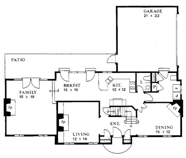 House Plan Design - Country Floor Plan - Main Floor Plan #1016-49