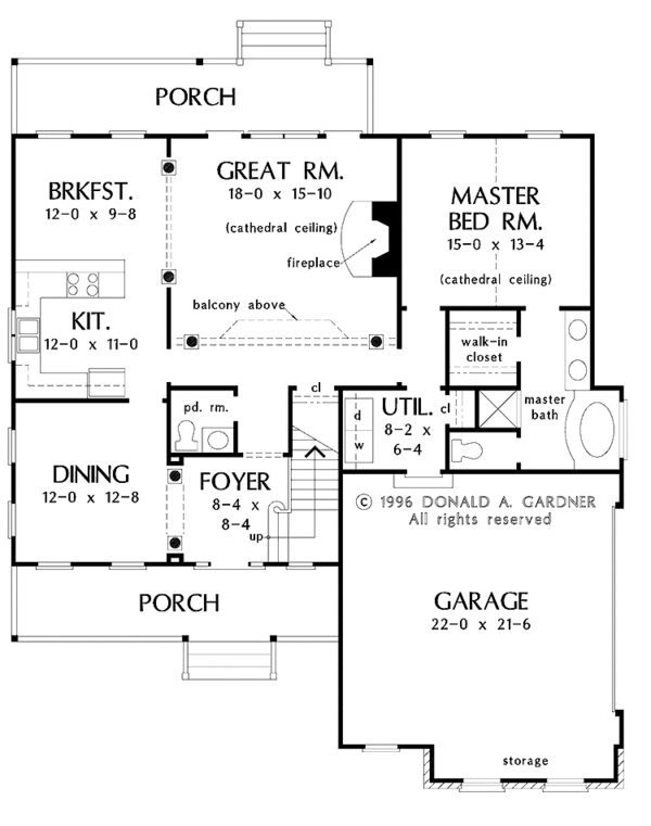 Dream House Plan - Country Floor Plan - Main Floor Plan #929-461