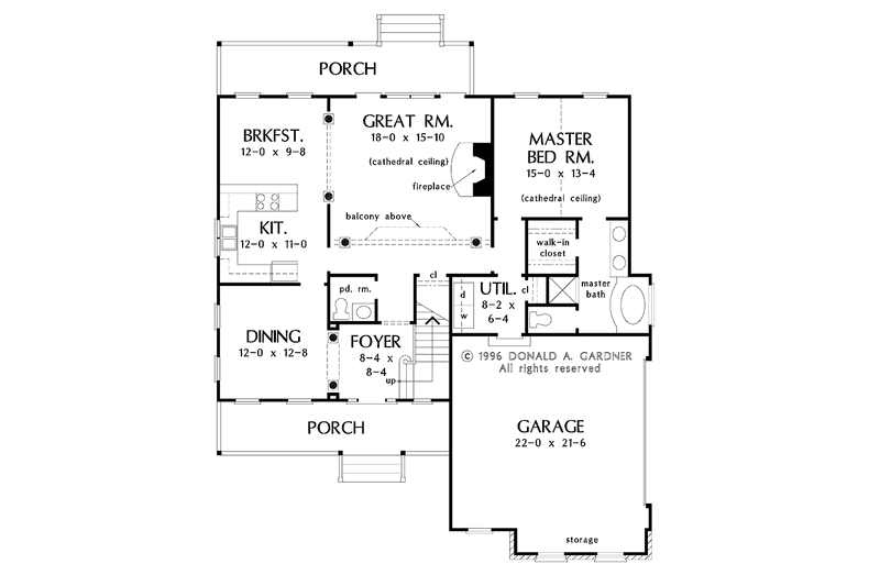 Home Plan - Floor Plan - Main Floor for Country House Plan #929-461 - 3 bed, 2.5 bath