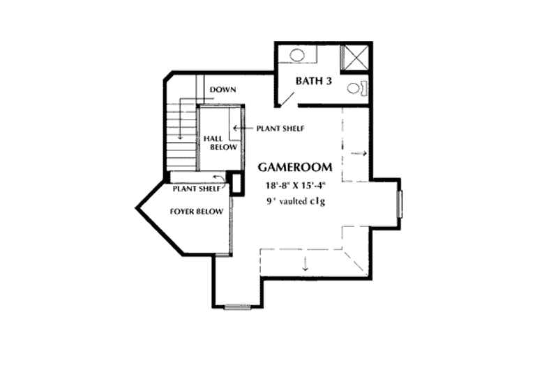 Architectural House Design - Floor Plan - Upper Floor for Victorian House Plan #410-239 - 3 bed, 3 bath