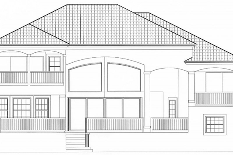 Dream House Plan - Exterior - Rear Elevation for Mediterranean House Plan #1017-151 - 4 bed, 4 bath