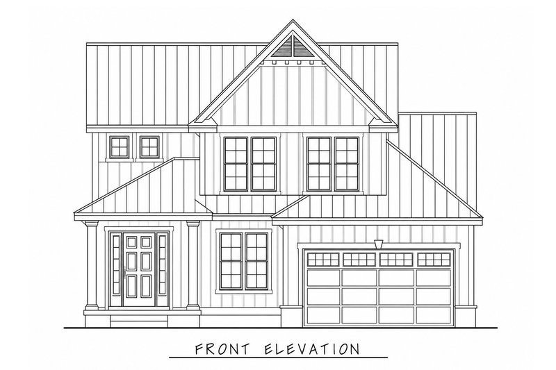 Dream House Plan - Exterior - Front Elevation 5 for Farmhouse House Plan #20-2659 - 4 bed, 2.5 bath