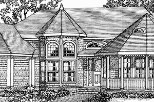 Country Exterior - Front Elevation Plan #456-89