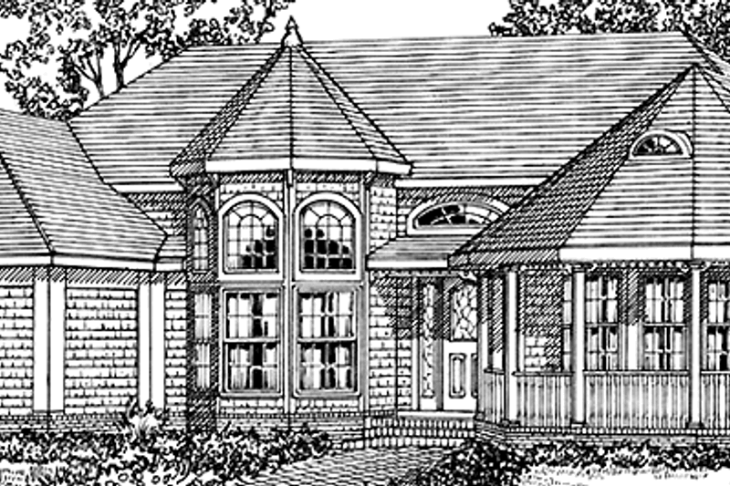 House Plan Design - Country Exterior - Front Elevation Plan #456-89
