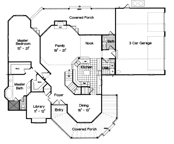 Home Plan - Victorian Floor Plan - Main Floor Plan #417-545