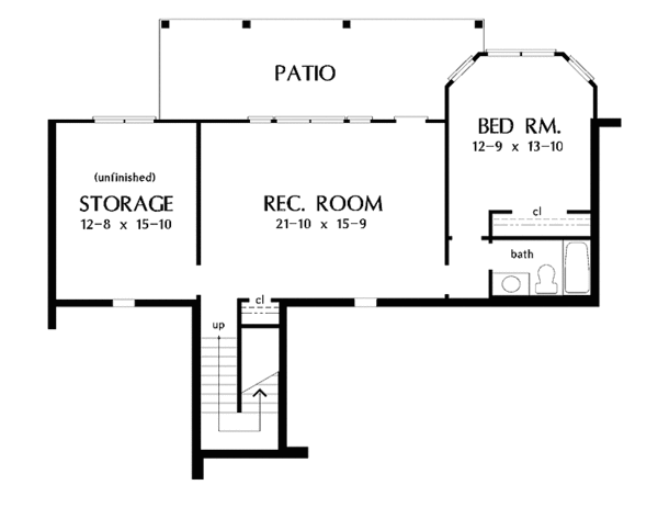 Architectural House Design - Craftsman Floor Plan - Lower Floor Plan #929-448