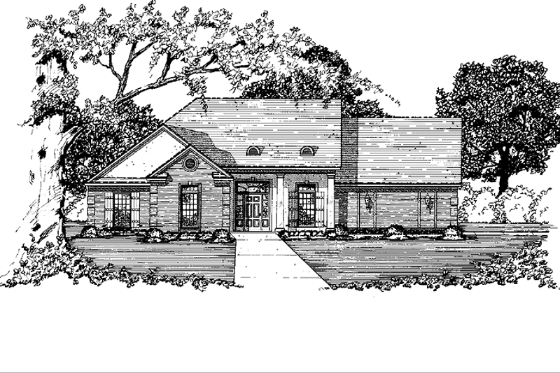 Dream House Plan - Ranch Exterior - Front Elevation Plan #36-548