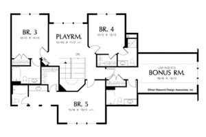 Floor Plan - Upper Floor for Country House Plan #48-855 - 5 bed, 6.5 bath