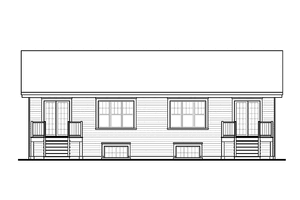 Exterior - Rear Elevation for Craftsman House Plan #23-2452 - 6 bed, 4 bath
