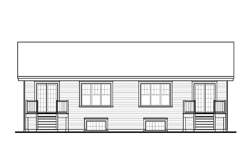 Architectural House Design - Exterior - Rear Elevation for Craftsman House Plan #23-2452 - 6 bed, 4 bath