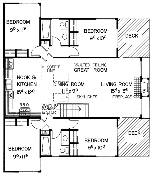 Home Plan - Contemporary Floor Plan - Main Floor Plan #60-736