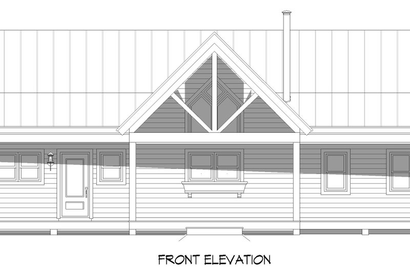 Architectural House Design - Exterior - Front Elevation 3 for Southern House Plan #932-857 - 2 bed, 3 bath