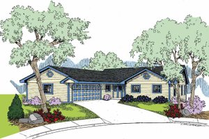 Country Exterior - Front Elevation Plan #60-1025