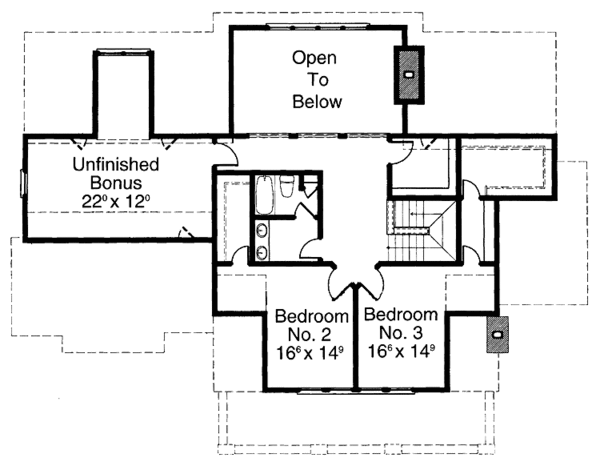 House Plan Design - Craftsman Floor Plan - Upper Floor Plan #429-191