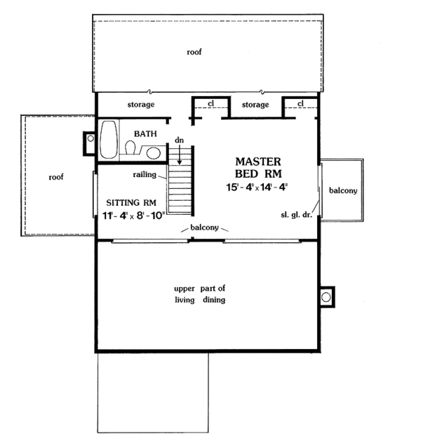 Home Plan - Contemporary Floor Plan - Upper Floor Plan #456-82