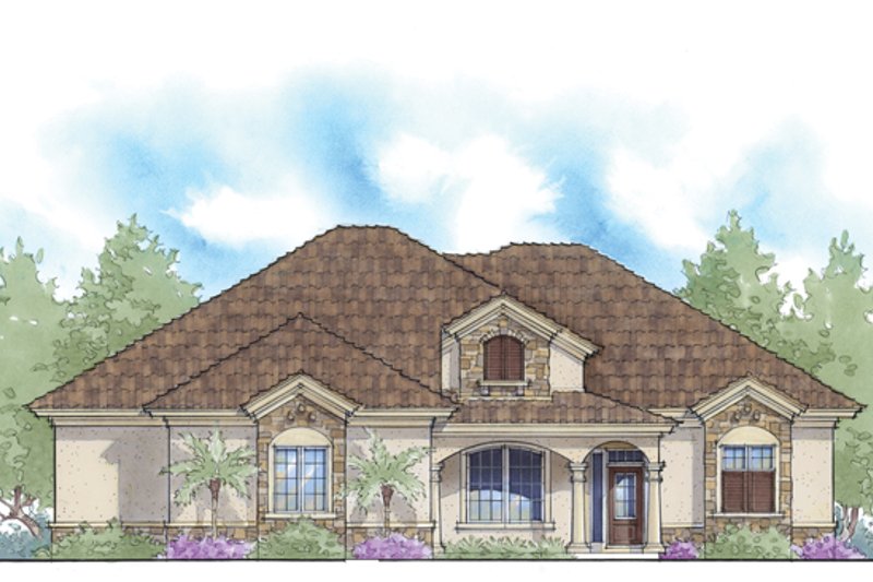 House Design - Mediterranean Exterior - Front Elevation Plan #938-76