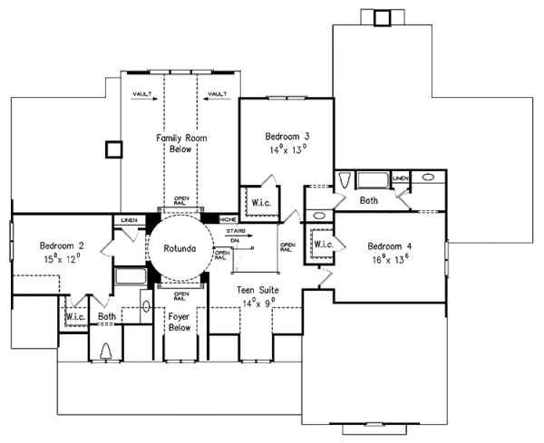 Dream House Plan - Country Floor Plan - Upper Floor Plan #927-284