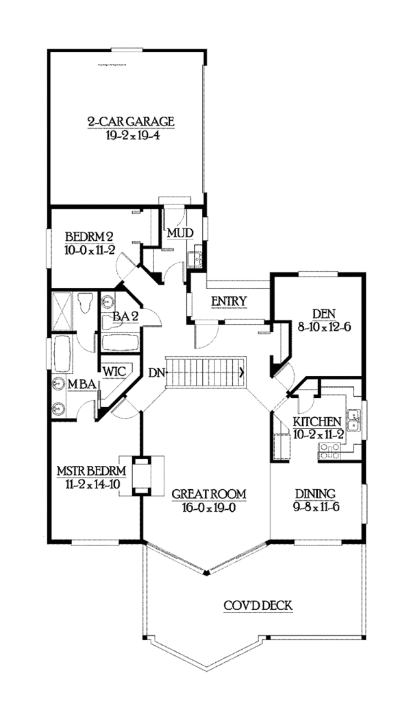 Architectural House Design - Contemporary Floor Plan - Main Floor Plan #132-541