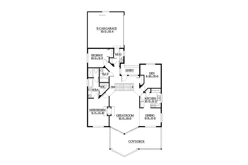 Dream House Plan - Floor Plan - Main Floor for Contemporary House Plan #132-541 - 4 bed, 3 bath