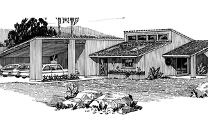 Architectural House Design - Contemporary Exterior - Front Elevation Plan #320-1354