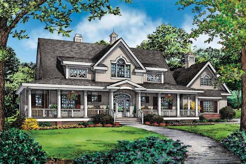 Dream House Plan - Country Exterior - Front Elevation Plan #929-857