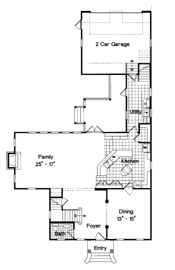 Architectural House Design - Classical Floor Plan - Main Floor Plan #417-703