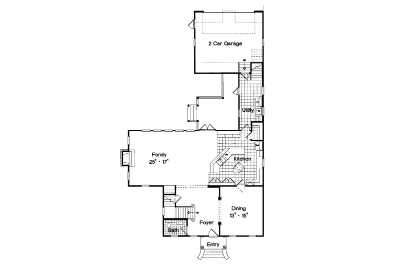 Dream House Plan - Floor Plan - Main Floor for Classical House Plan #417-703 - 3 bed, 2.5 bath