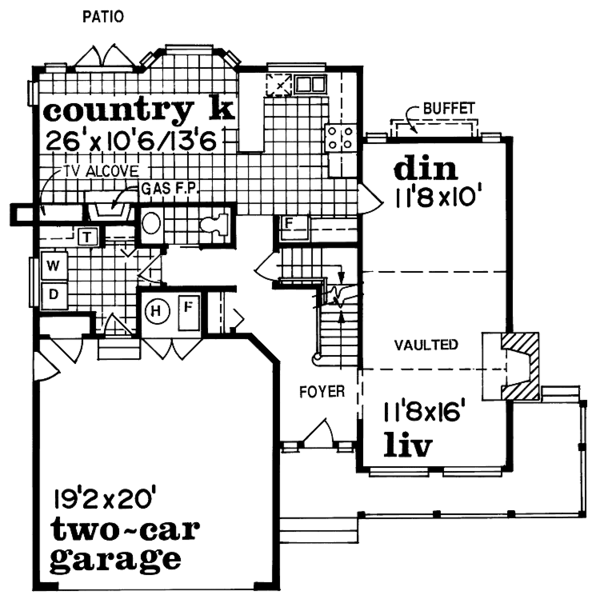 Dream House Plan - Victorian Floor Plan - Main Floor Plan #47-808