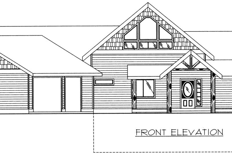 Home Plan - Exterior - Front Elevation 3 for Modern House Plan #117-393 - 3 bed, 3 bath