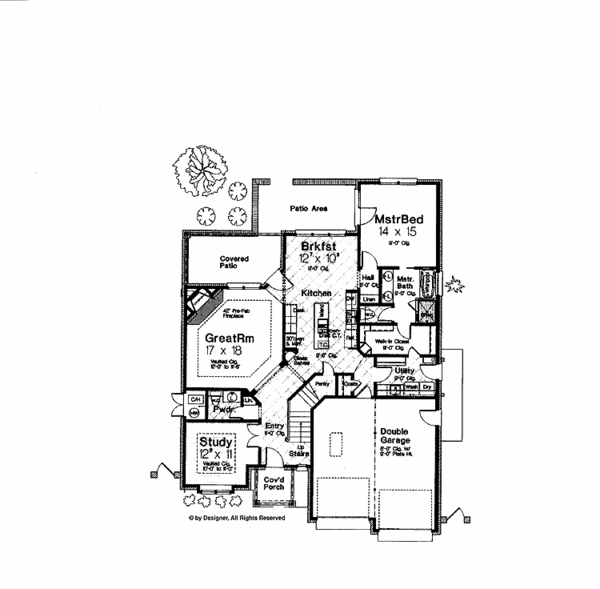 Home Plan - Country Floor Plan - Main Floor Plan #310-1244