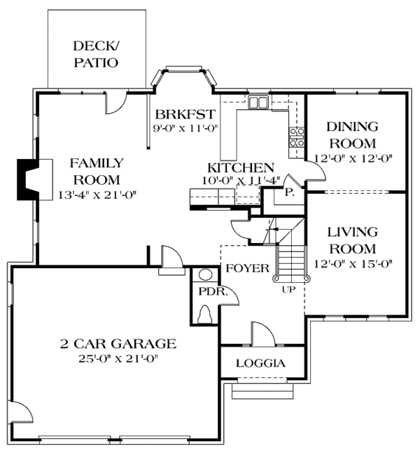 Dream House Plan - Traditional Floor Plan - Main Floor Plan #453-474