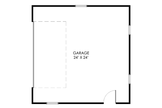 Floor Plan - Main Floor for Adobe / Southwestern House Plan #1042-4, 0 bath