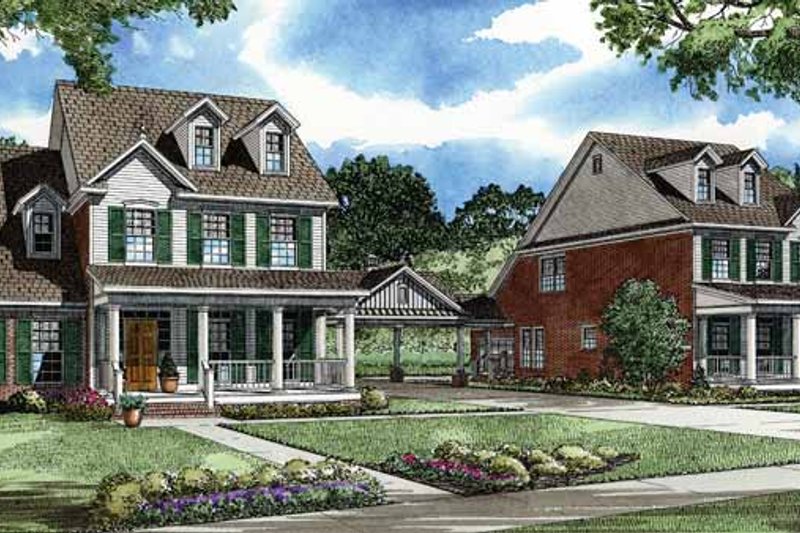 House Blueprint - Country Exterior - Front Elevation Plan #17-2904