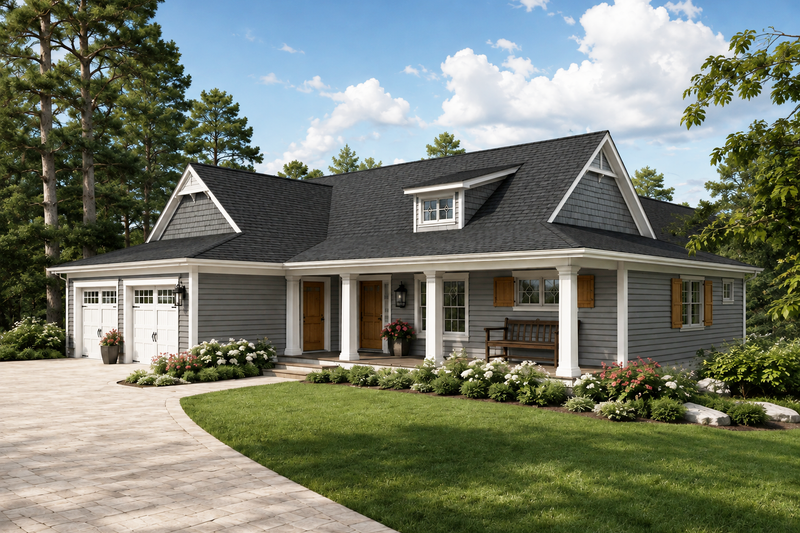 Home Plan - Exterior - Front Elevation 5 for Craftsman House Plan #928-81 - 2 bed, 3.5 bath