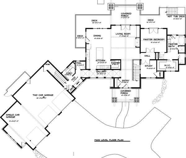 House Design - Ranch Floor Plan - Main Floor Plan #895-29