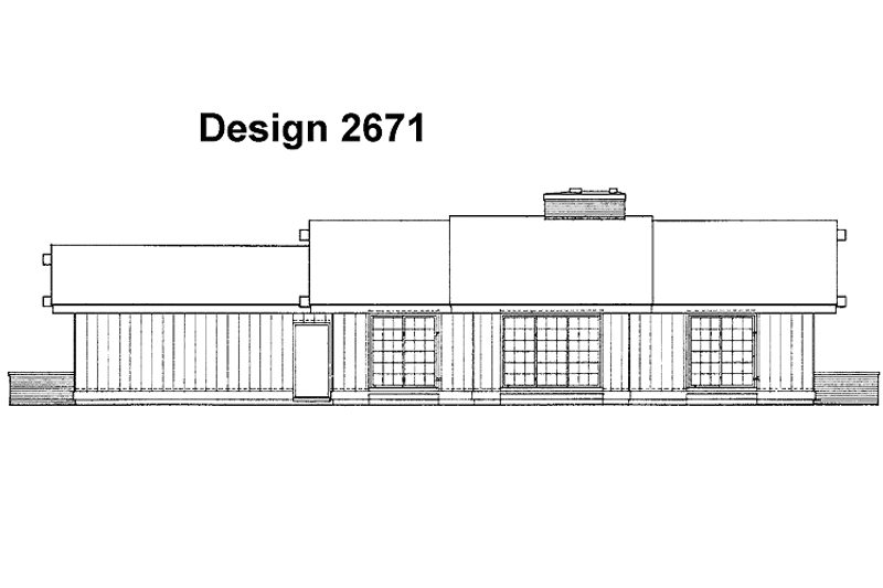 Home Plan - Exterior - Rear Elevation for Country House Plan #72-686 - 3 bed, 2.5 bath