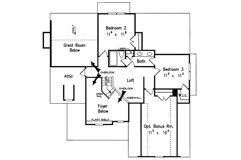 Home Plan - Floor Plan - Upper Floor for Country House Plan #927-385 - 3 bed, 2.5 bath