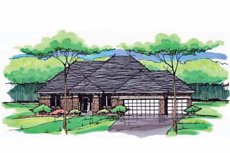 Home Plan - Exterior - Front Elevation 3 for Country House Plan #51-999 - 5 bed, 3 bath