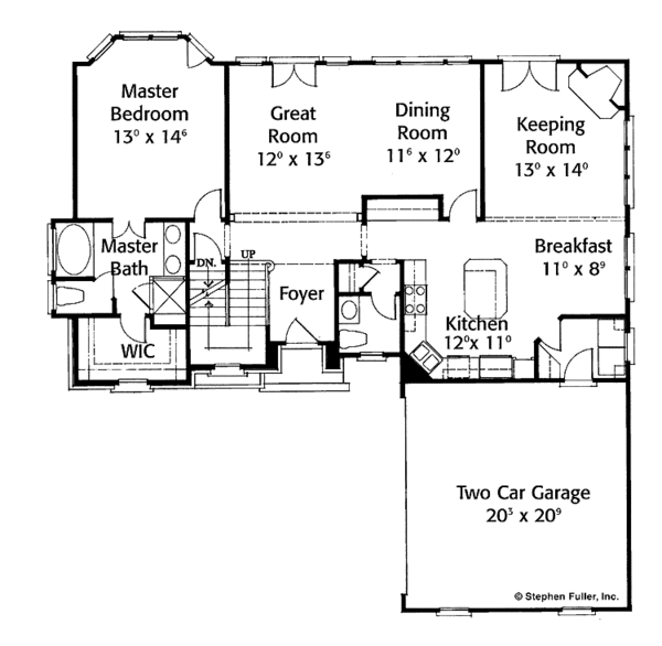 Dream House Plan - Colonial Floor Plan - Main Floor Plan #429-328