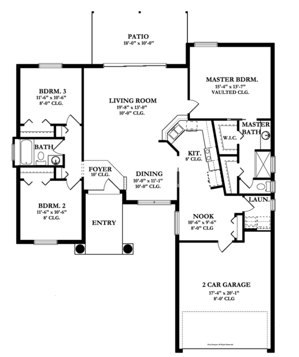 Home Plan - Mediterranean Floor Plan - Main Floor Plan #1058-34