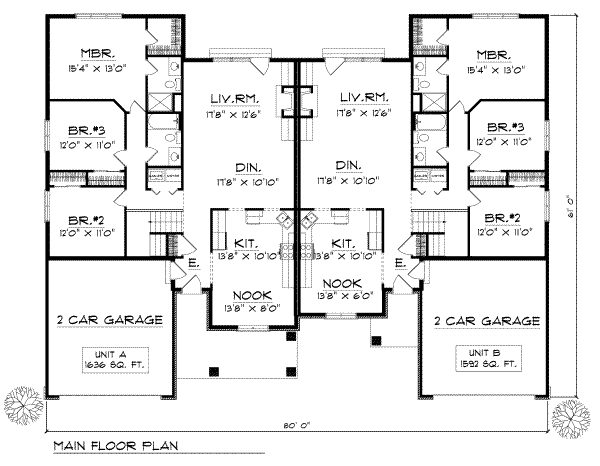 Home Plan - Traditional Floor Plan - Main Floor Plan #70-744
