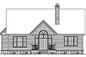 Exterior - Rear Elevation for Country House Plan #929-630 - 3 bed, 2.5 bath